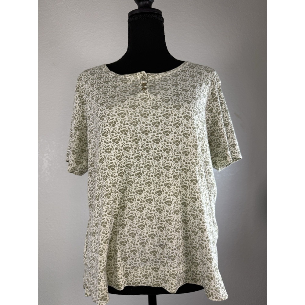 Vintage Faded Glory Womens XL floral Tshirt Y2K 100% Cotton